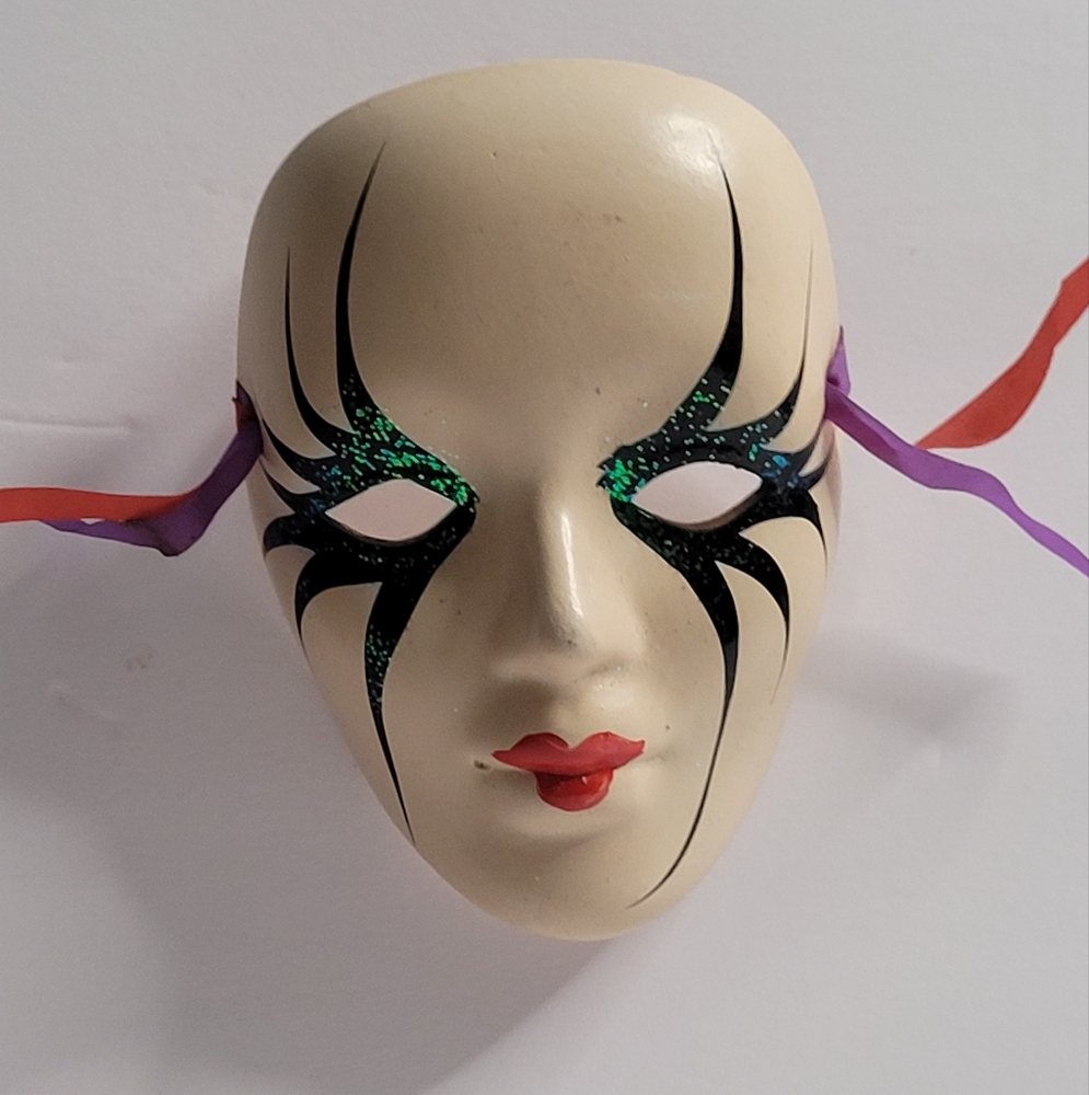 "Emerald Flame Masquerade Mask"  337